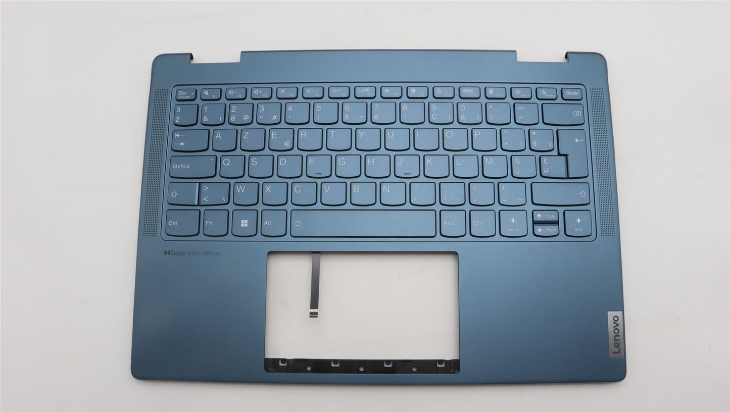 Lenovo Yoga 7 14ARP8 Keyboard Palmrest Top Cover Belgian Tidal Teal 5CB1L48343