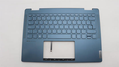 Lenovo Yoga 7 14ARP8 Keyboard Palmrest Top Cover Belgian Tidal Teal 5CB1L48343