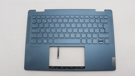 Lenovo Yoga 7 14ARP8 Keyboard Palmrest Top Cover Belgian Tidal Teal 5CB1L48343