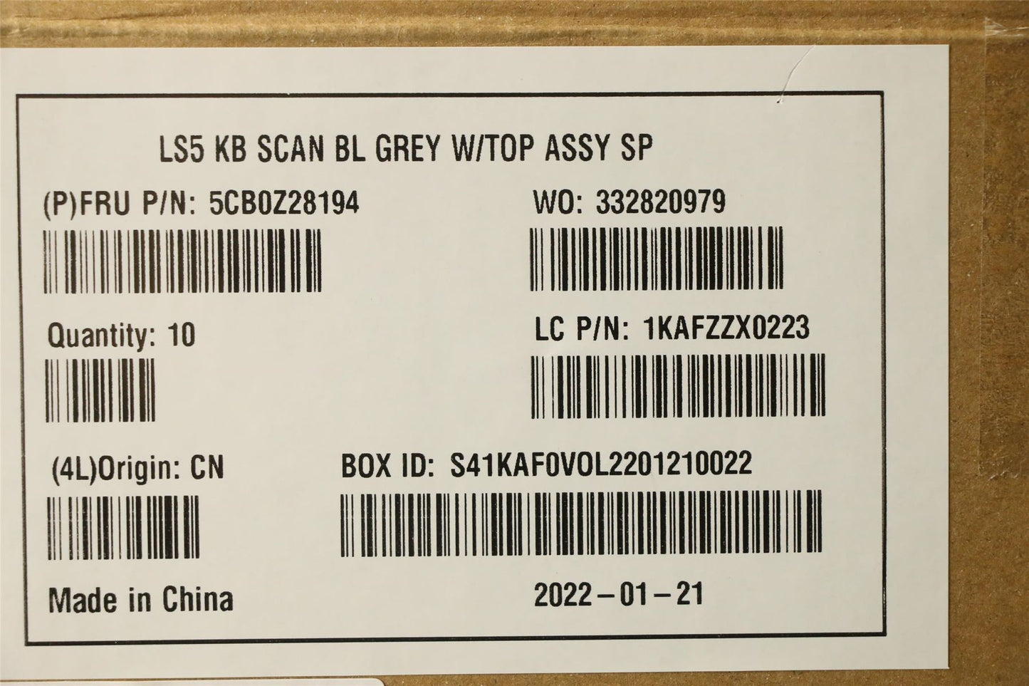 Lenovo IdeaPad 7 15IMH05 Keyboard Palmrest Top Cover Nordic 5CB0Z28194