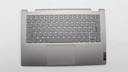 Lenovo Yoga 14s G3 IRU Palmrest Cover Touchpad Keyboard German Grey 5CB1L43744