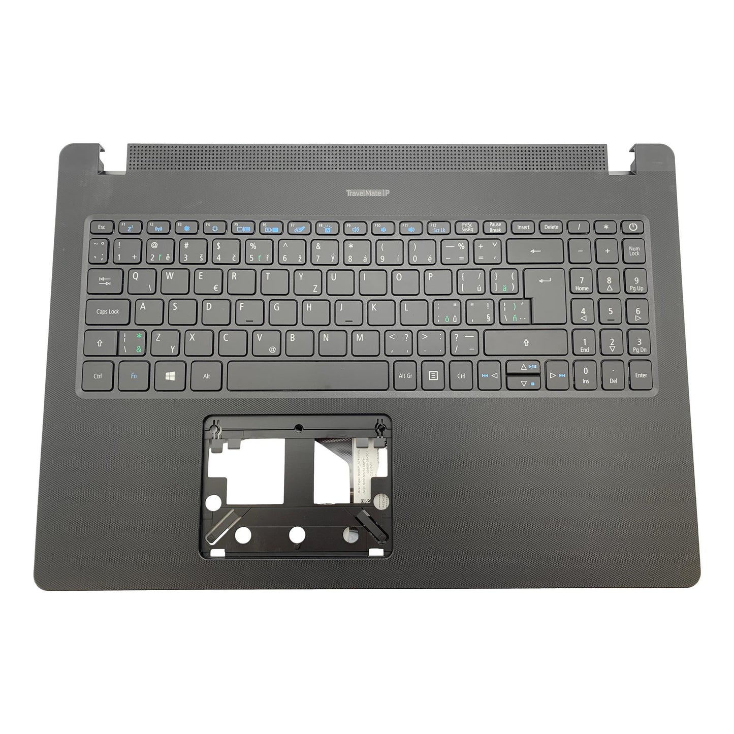 Acer Travelmate P215-52 Palmrest Cover Keyboard Czech Black Backlit 6B.VNYN7.008