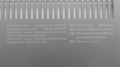Lenovo ThinkPad L13 Gen 4 Bottom Base Lower Chassis Cover Grey 5M11L64835