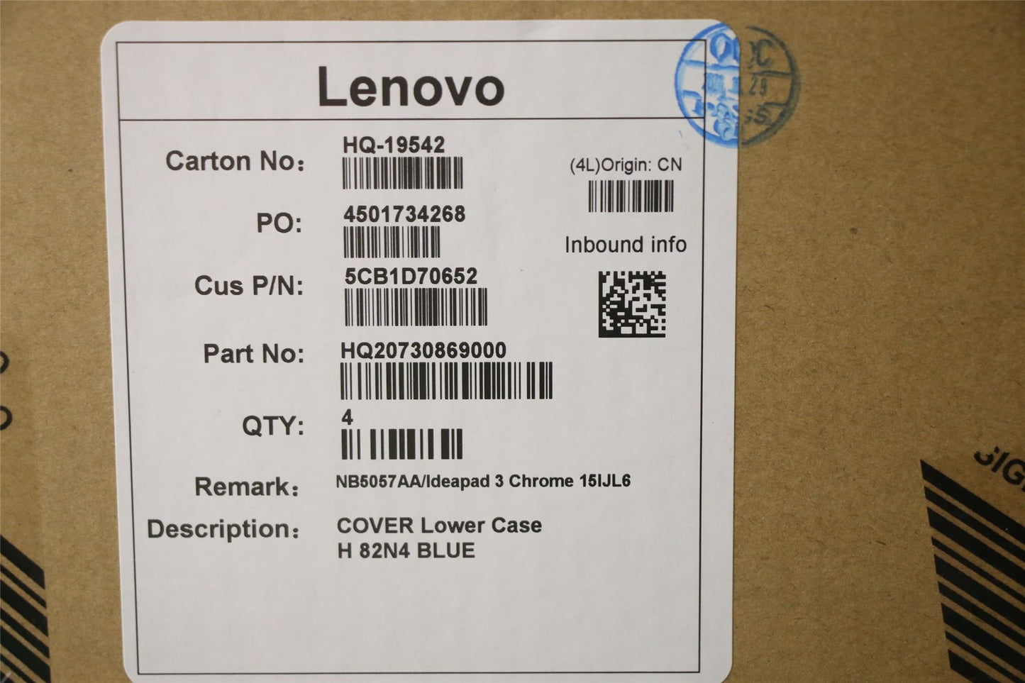 Lenovo Lower Case H 82N4 BLUE 5CB1D70652