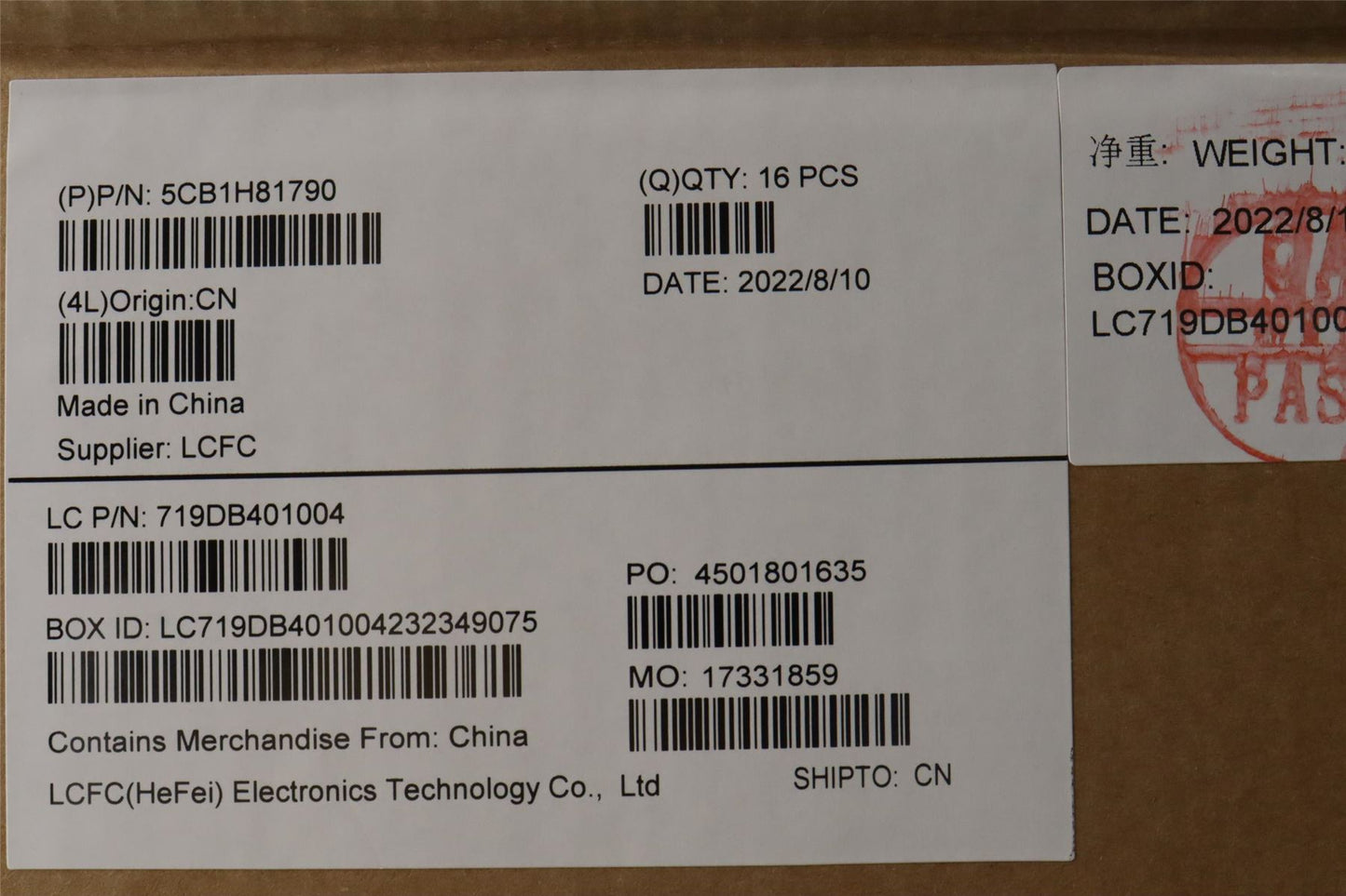 Lenovo FRU PHOENIX_A_A30_EPTP_ASSY 5CB1H81790