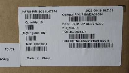 Lenovo Legion S7 16IRH8 Palmrest Cover Keyboard Nordic Grey Backlit 5CB1L67974