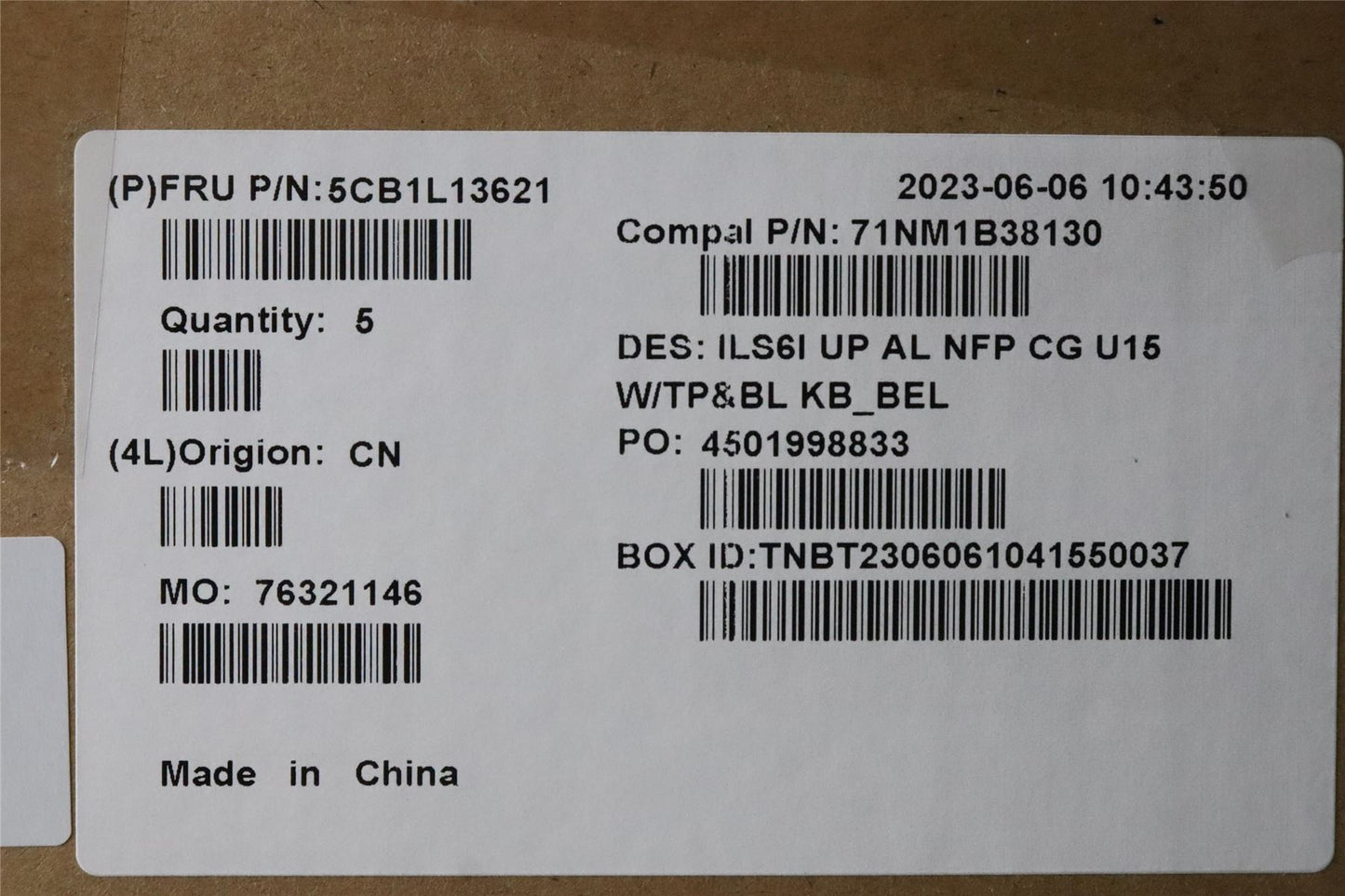 Lenovo IdeaPad 5 16ABR8 Palmrest Cover Touchpad Keyboard Belgian 5CB1L13621