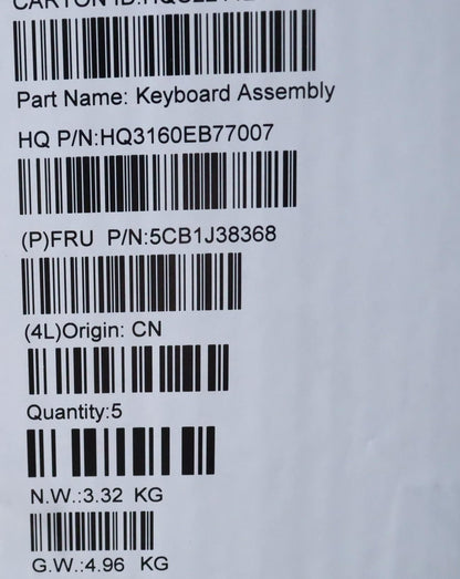 Lenovo ThinkBook G3 IAP Palmrest Cover Touchpad Keyboard Icelandic 5CB1J38368