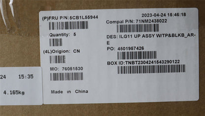 Lenovo Upper Case ASM_ARA C 82XW BL 5CB1L55944