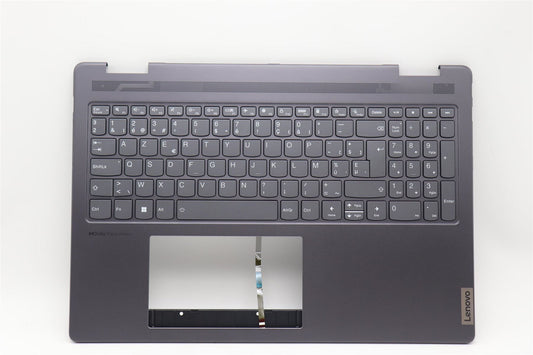 Lenovo Yoga 7 16IRL8 Keyboard Palmrest Top Cover Belgian Storm Grey 5CB1L31894