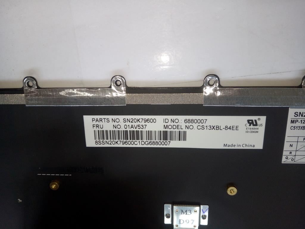 Genuine Lenovo ThinkPad X260 Keyboard Estonian Black Backlit 01AV537