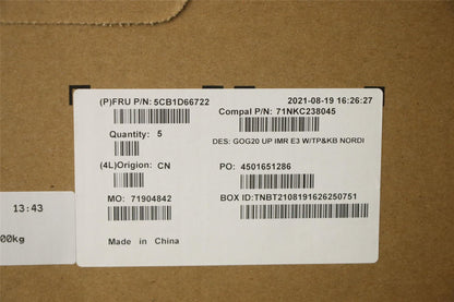 Lenovo IdeaPad 3 15ACH6 Palmrest Cover Touchpad Keyboard Nordic Black 5CB1D66722