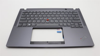 Lenovo ThinkPad X13 Gen 4 Keyboard Palmrest Top Cover US Euro Grey 5M11H94603