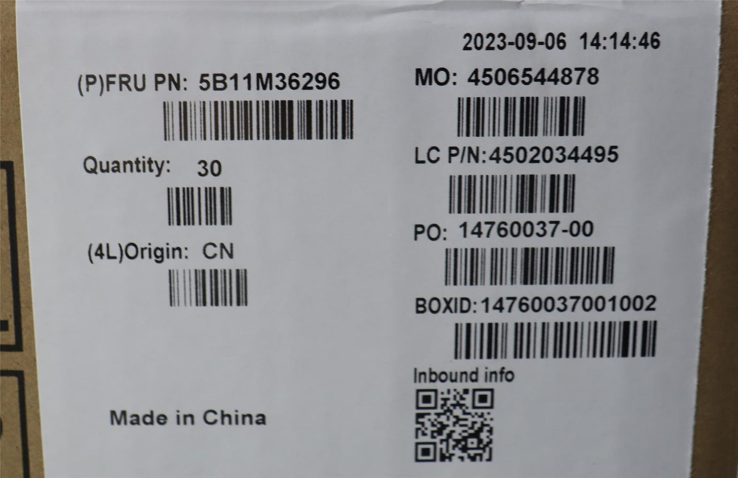 Lenovo BATTERY 2cell49.2Wh7.76VL23B2PK0B/B 30 5B11M36296