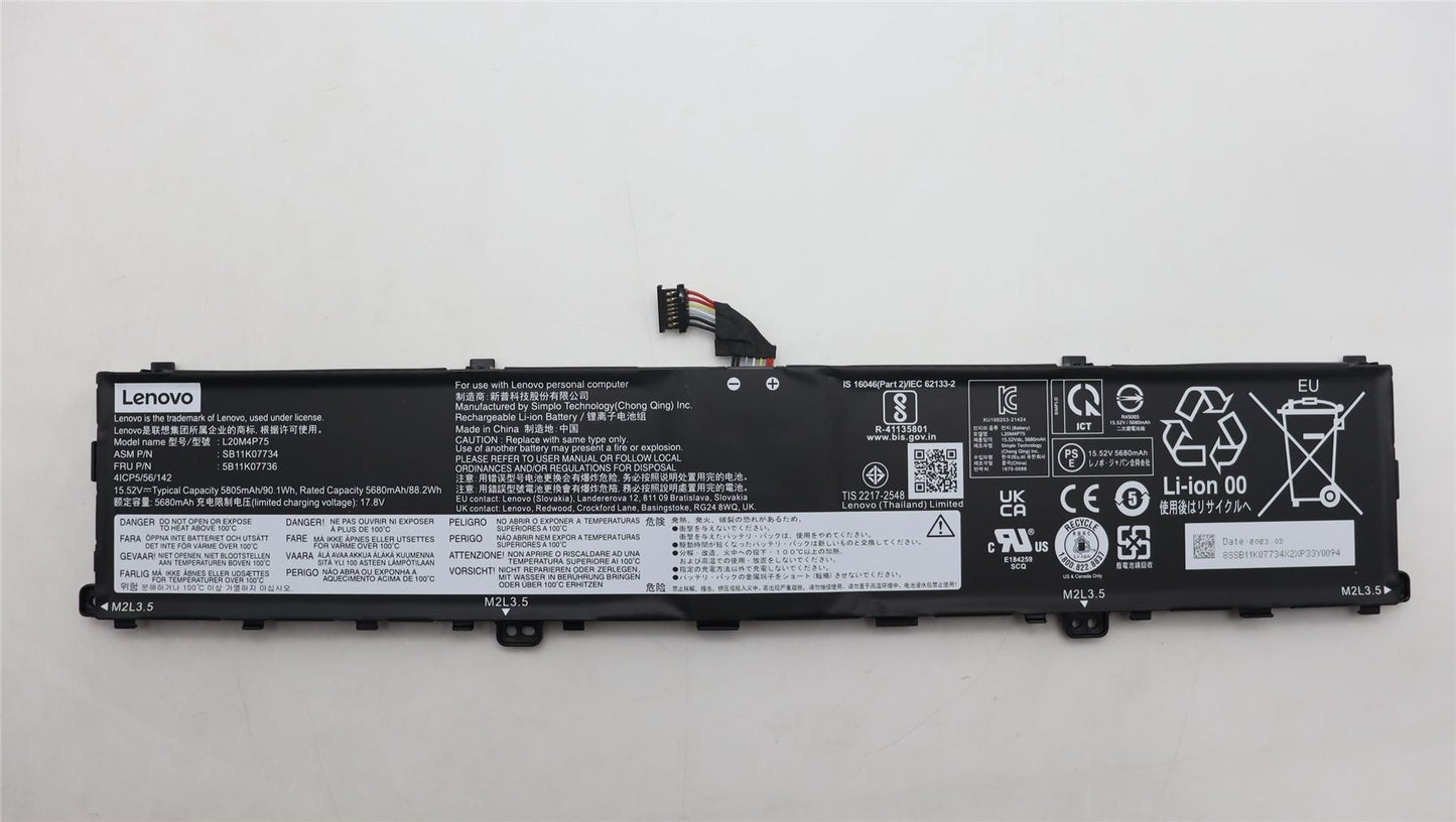 Lenovo ThinkPad P1 Gen 6 Battery 5M11L99160