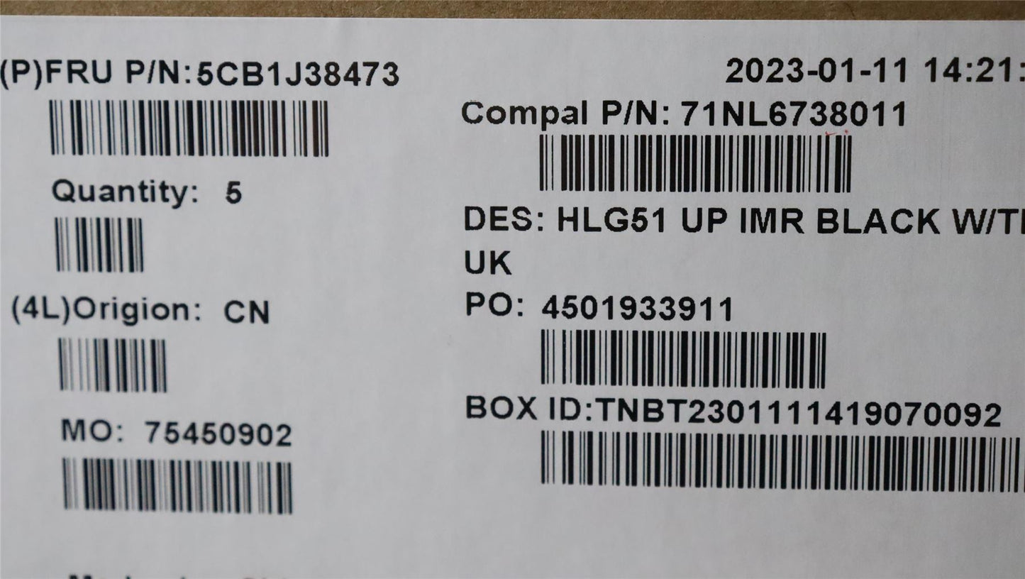 Lenovo IdeaPad 3 16ARH7 Palmrest Cover Touchpad Keyboard UK Silver 5CB1J38473