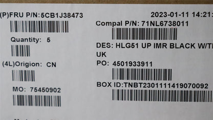 Lenovo IdeaPad 3 16ARH7 Palmrest Cover Touchpad Keyboard UK Silver 5CB1J38473