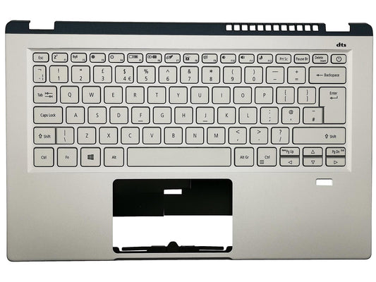 Acer Swift SFX14-41G Palmrest Cover Keyboard UK Blue Silver Backlit 6B.AU2N2.013