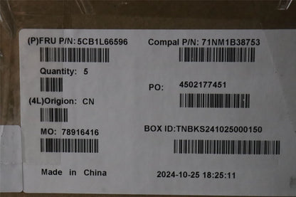 Lenovo UpCase_BEL C82XF NFP AB BL PLDF 5CB1L66596