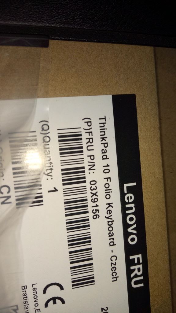Lenovo TP 10 Folio KBD CZE Czech Keyboard 03X9156