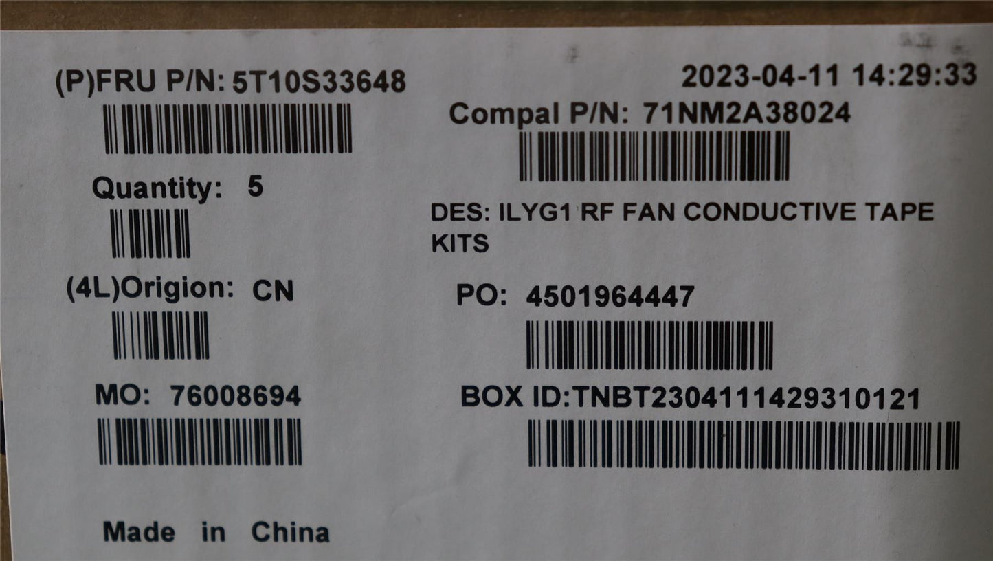 Lenovo TAPE RF conductive tape C 82Y3 10pcs 5T10S33648