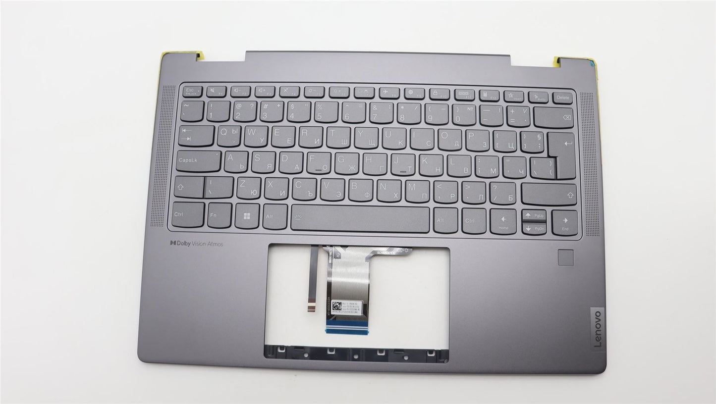 Lenovo Yoga 7 14ARP8 Keyboard Palmrest Top Cover Bulgarian Storm Grey 5CB1L47281