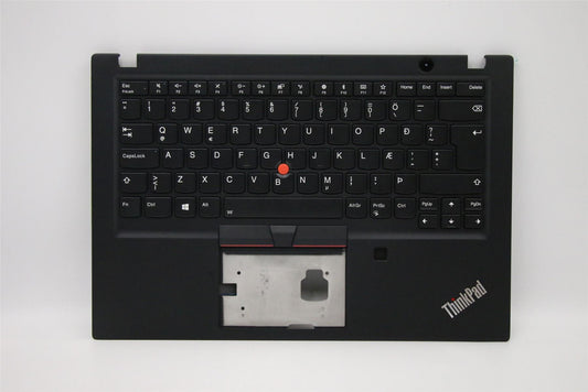 Lenovo ThinkPad T490s Palmrest Cover Keyboard Icelandic Black Backlit 02HM289