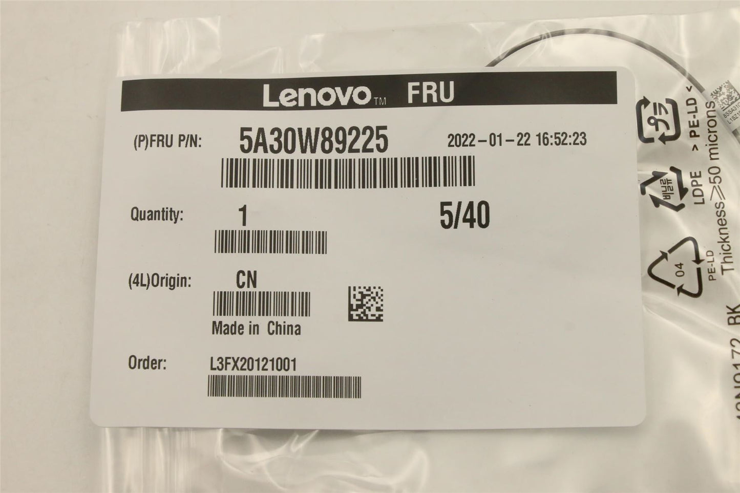 Lenovo IdeaCentre 50t 3 50t 4 5 14IAB7 Wi-Fi Wifi Wireless Antenna 5A30W89225