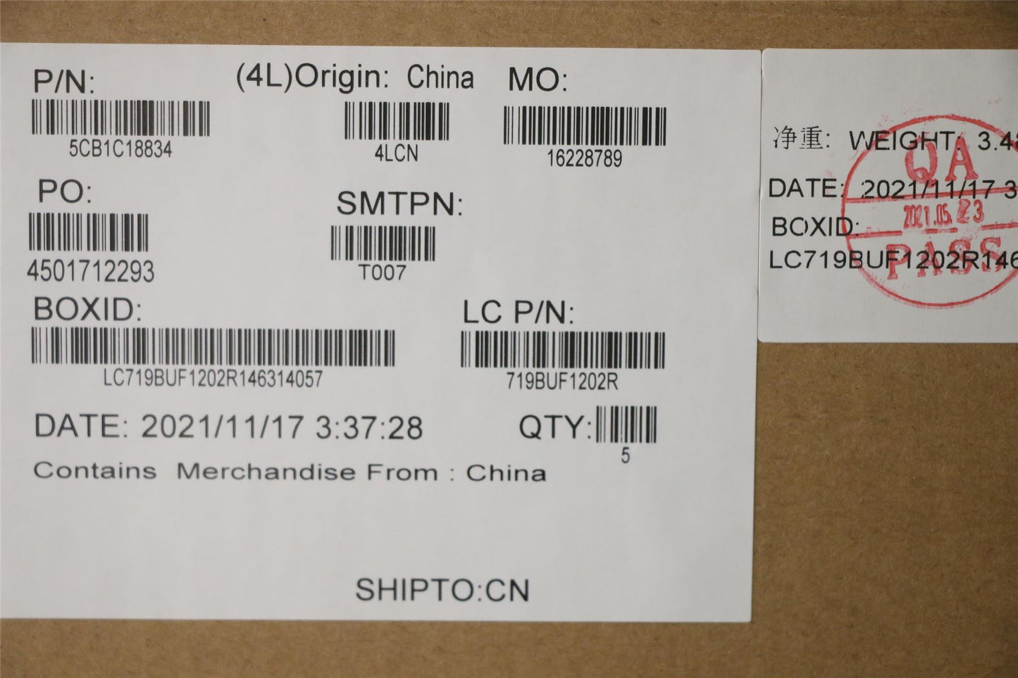 Lenovo Upper Case ASM_HBW L82KD BK TEX 5CB1C18834