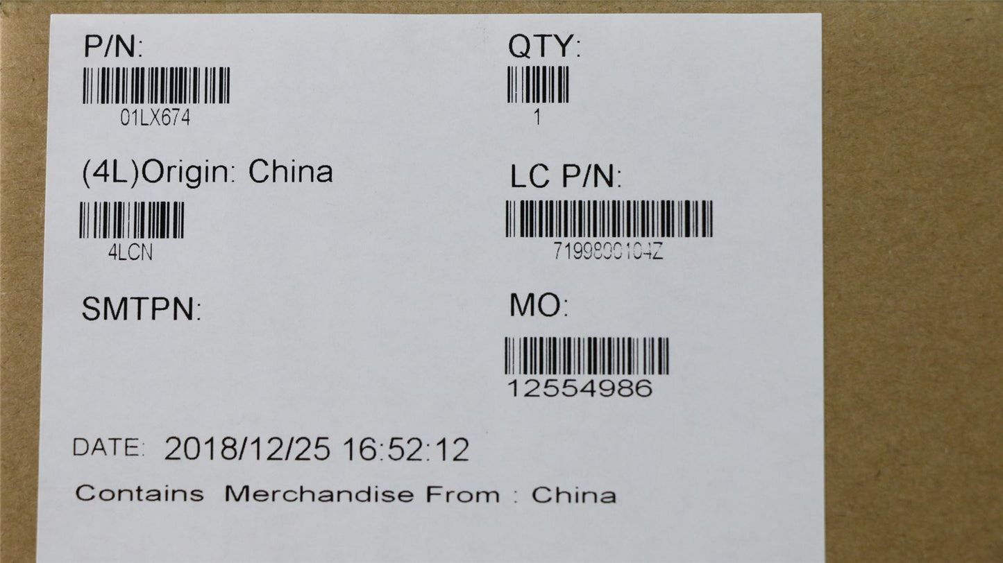 Lenovo 01LX674 BDPLANAR WIN,i5-8250U,N-vP,16G,TPM2