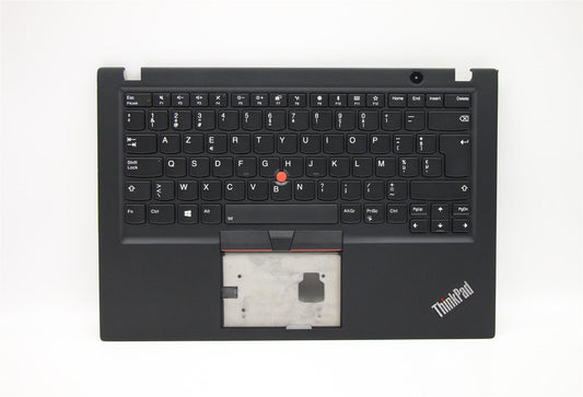Lenovo ThinkPad T490s Keyboard Palmrest Top Cover Belgian Black Backlit 02HM202
