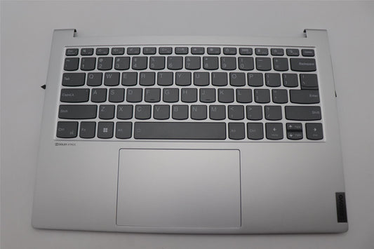 Lenovo Yoga 7 14IHU5 Palmrest Cover Touchpad Keyboard US Silver 5CB1C19314