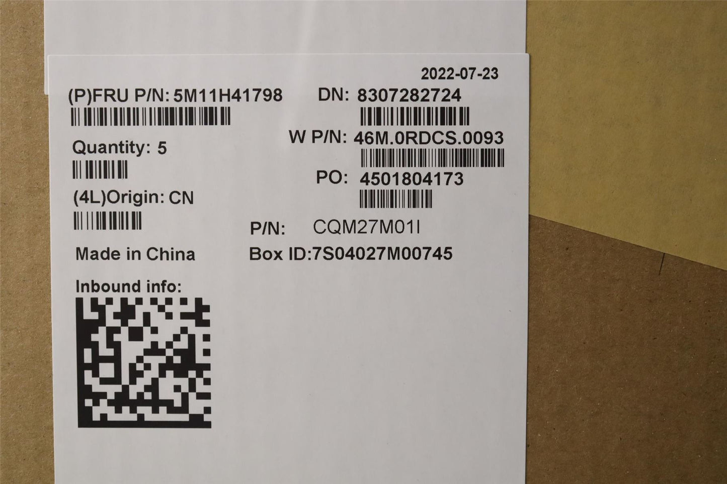 Lenovo ThinkPad X1 Gen 2 Keyboard Palmrest Top Cover US Black 5M11H41798