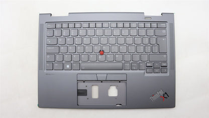 Lenovo Yoga X1 8th Gen Keyboard Palmrest Top Cover Swiss Grey Backlit 5M11H62492