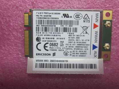 Lenovo Wireless,WWAN,ERC,F5521 FMC Tab WWAN Board 04W3768