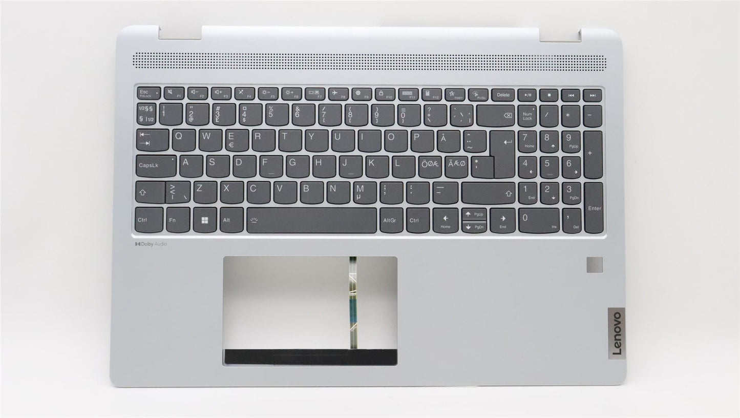 Lenovo IdeaPad 5 16IAU7 Keyboard Palmrest Top Cover Nordic Cloud Grey 5CB1H81055