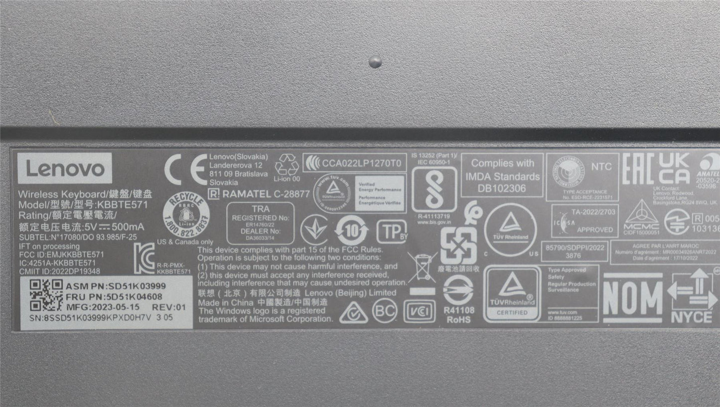 Lenovo Slim KB II-Italy 5D51K04608