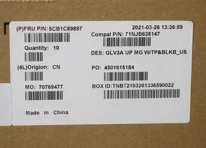 Lenovo ThinkBook 14 G3 ACL Keyboard Palmrest Top Cover US Grey 5CB1C89897