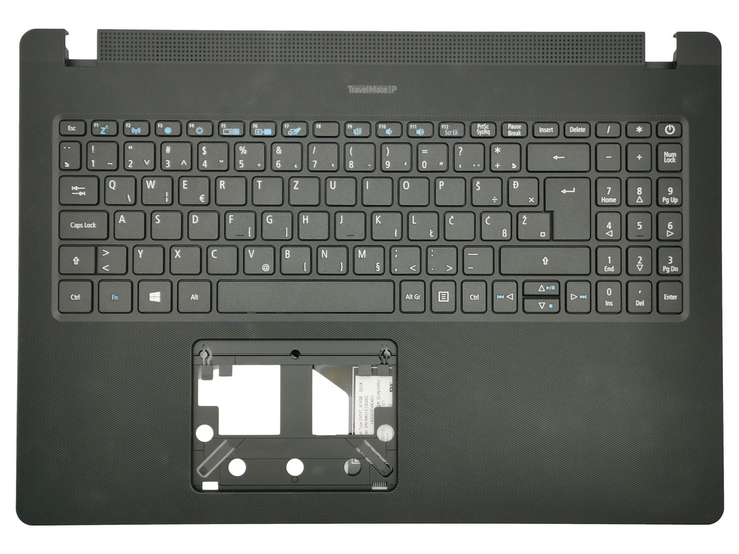 Acer Travelmate P215-53 Palmrest Cover Keyboard Slovenian Croation 6B.VPRN7.007