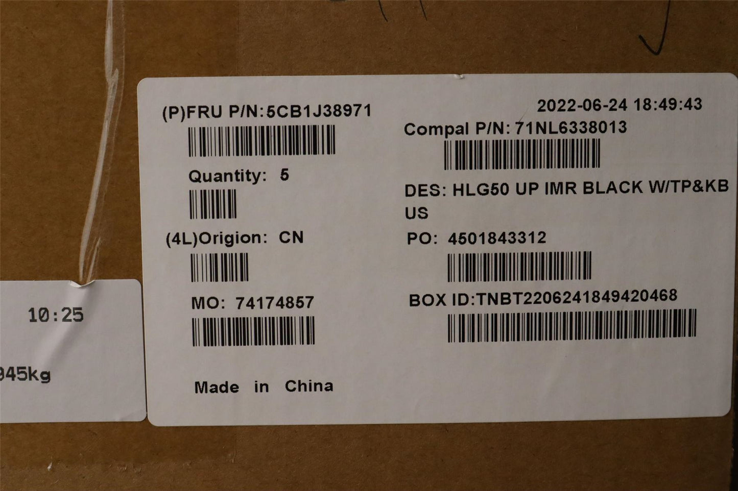 Lenovo IdeaPad 3 15ARH7 Palmrest Cover Touchpad Keyboard US Black 5CB1J38971
