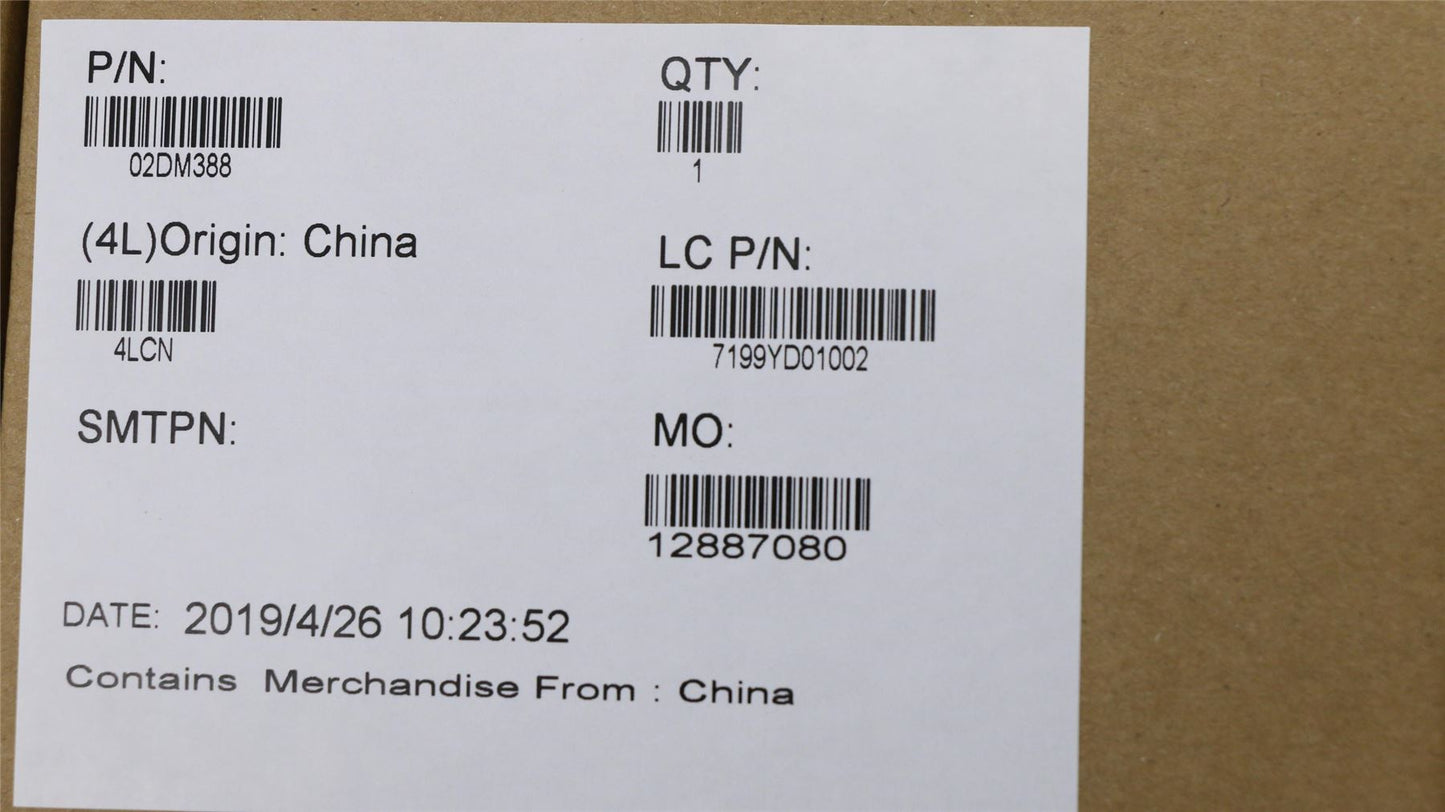 Lenovo 02DM388 LABEL Dooku2 AMD FRU SYSTEM label, Black