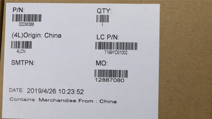 Lenovo 02DM388 LABEL Dooku2 AMD FRU SYSTEM label, Black