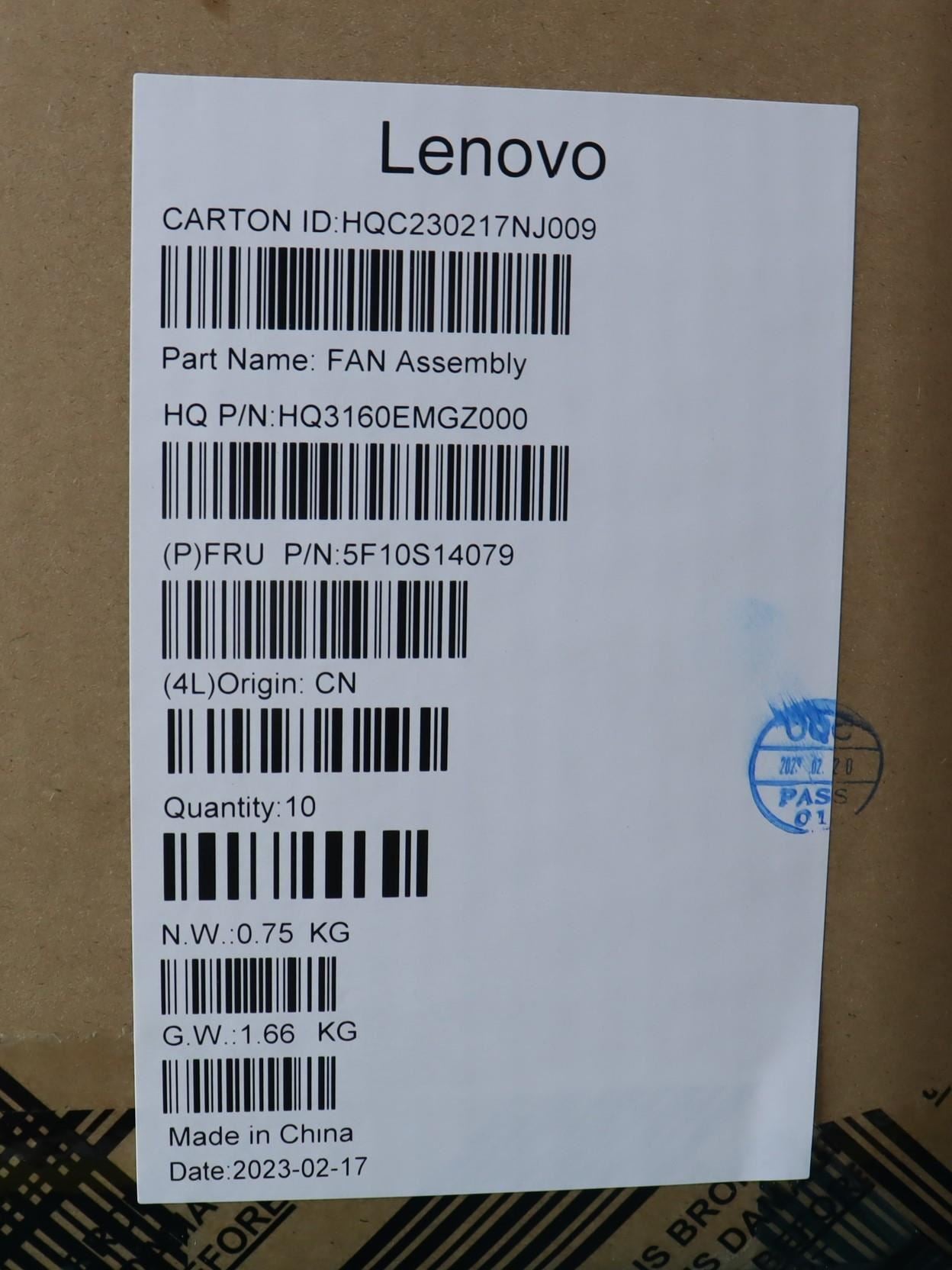 Lenovo System FAN H 83AL L_R_AVC 5F10S14079