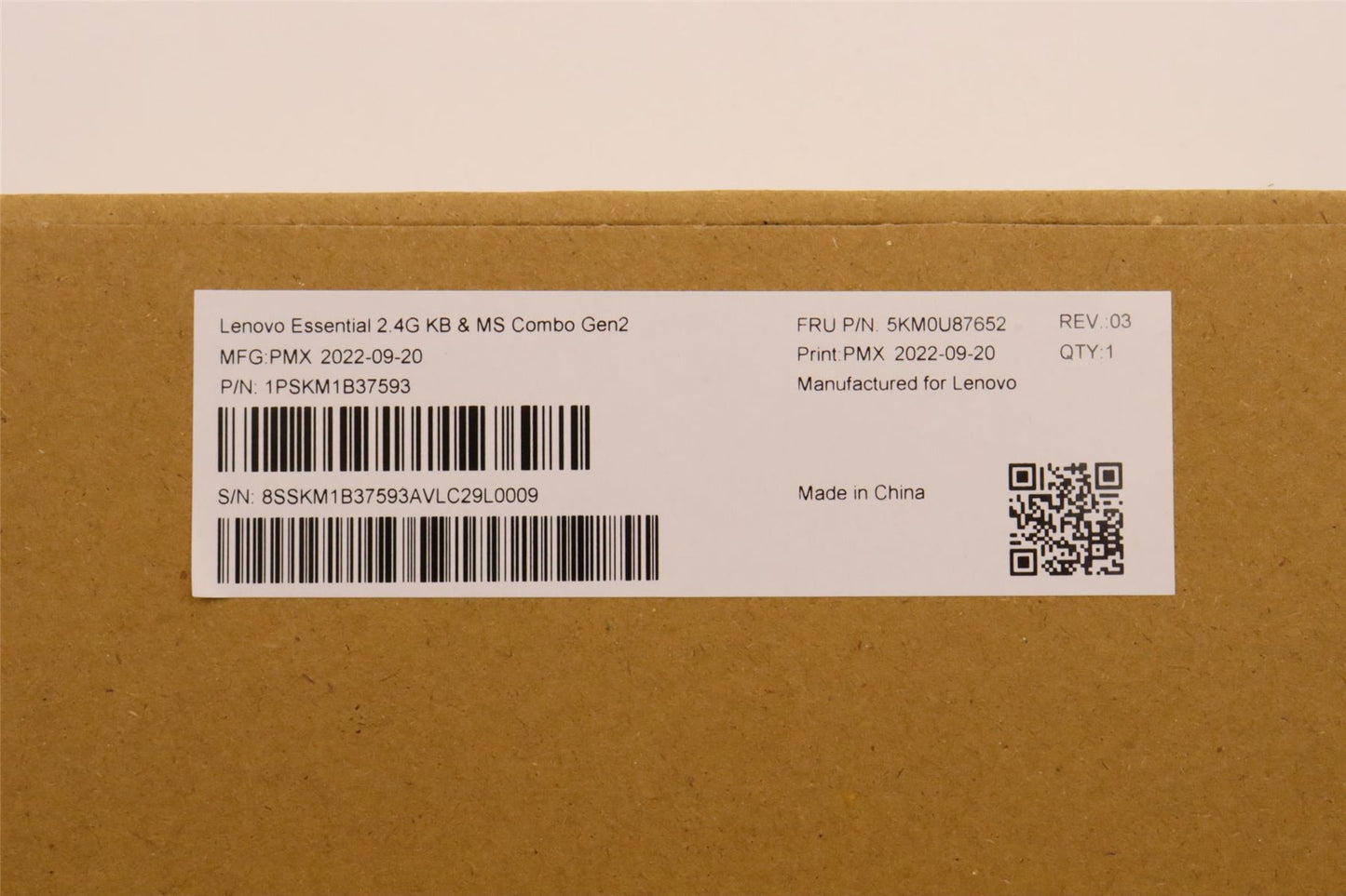 Lenovo WL KM Calliope BK HUN 5KM0U87652