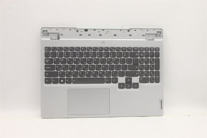 Lenovo 5 15IAH7H Palmrest Cover Touchpad Keyboard Hebrew Cloud Grey 5CB1F38706