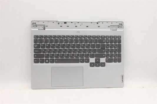 Lenovo 5 15IAH7H Palmrest Cover Touchpad Keyboard Hebrew Cloud Grey 5CB1F38706