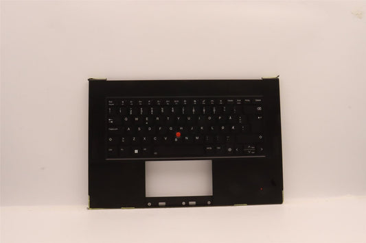 Lenovo ThinkPad Z16 Gen 1 Keyboard Palmrest Top Cover Norwegian Black 5M11J13405