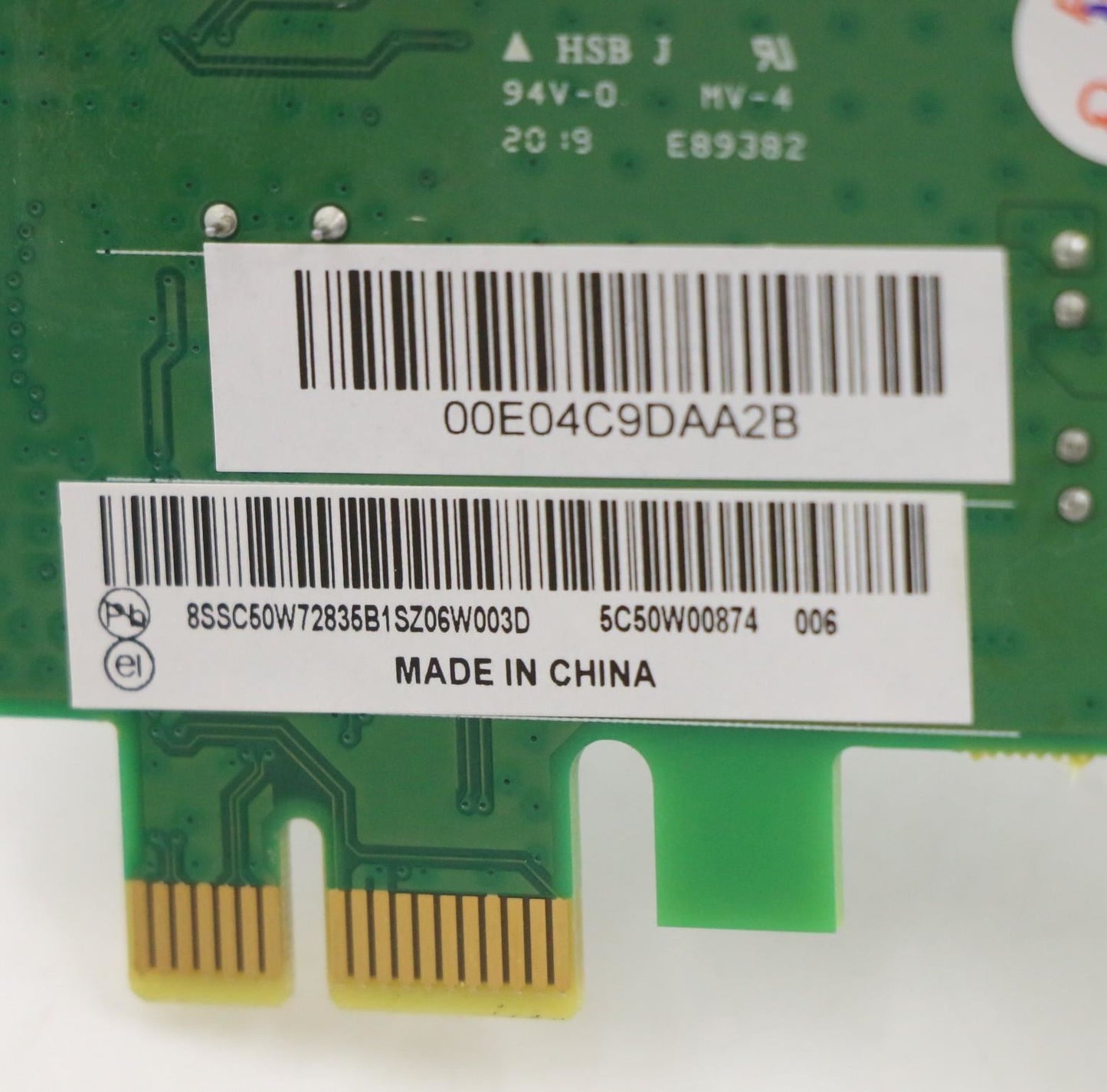 Lenovo ThinkStation M90t 3 P3 Tower P340 P348 PCIe Ethernet Card 5C50W00934