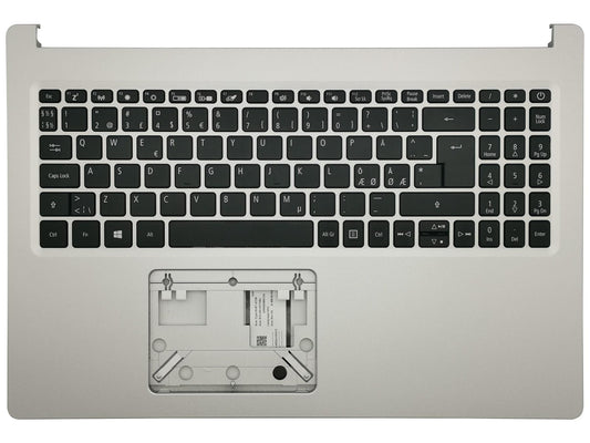 Acer Aspire A515-54 A515-54G Palmrest Cover Keyboard Nordic Silver 6B.HDEN7.046