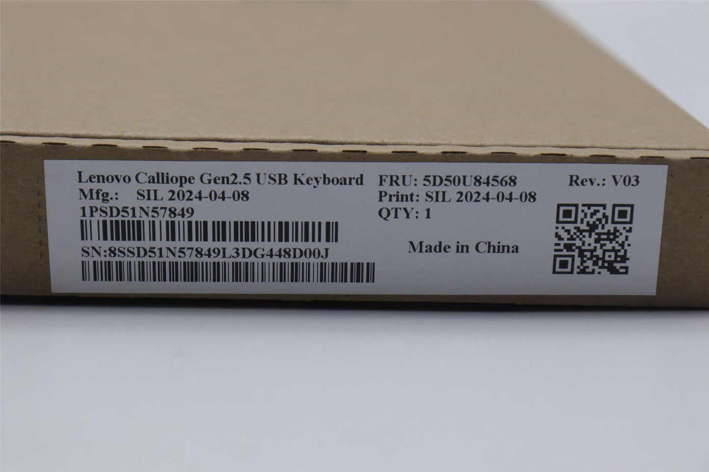 Lenovo DT_KYB Calliope USB G2.5 BK_Ara 5D50U84568